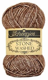 Scheepjeswol Stone Washed - 822 Brown Agate / bruin - Katoen Garen