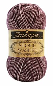 Scheepjes Stone Washed - 830 lepidolite / donkerheide - Katoen Garen