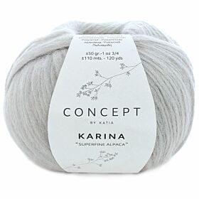 Katia Concept Karina - 84 parelgrijs - Alpaca Lintgaren