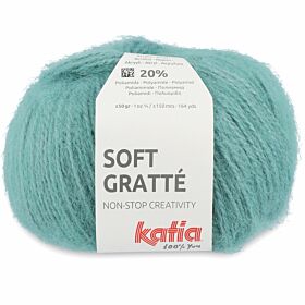 Katia Soft Gratté 84 zeegroen - Mohair-Look Acryl Garen