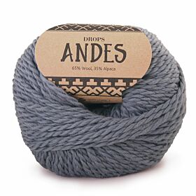 DROPS Andes Uni Colour - 8465 steengrijs - Wol & Garen