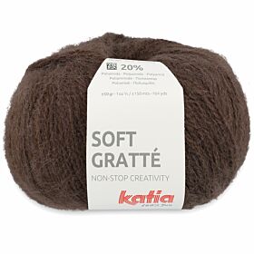 Katia Soft Gratté 85 donkerbruin - Mohair-Look Acryl Garen