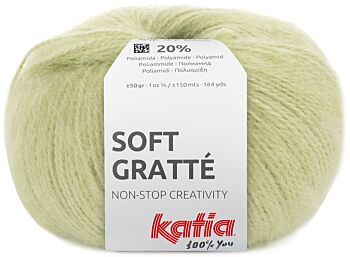 Katia Soft Gratté - 88 pistachegroen - Mohair-Look Acryl Garen 1