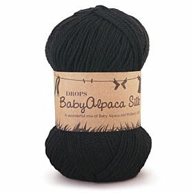 DROPS BabyAlpaca Silk Uni Colour - 8903 zwart - Wol & Garen