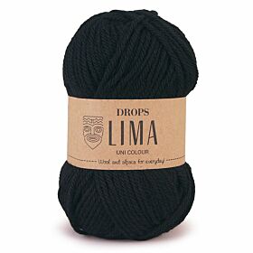 DROPS Lima Uni Colour - 8903 zwart - Wol & Garen