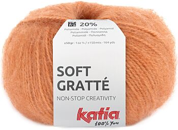 Katia Soft Gratté - 90 licht roest - Mohair-Look Acryl Garen 1