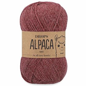 DROPS Alpaca 9024 donker blush / oudroze (mix) - Wol Garen