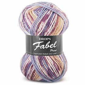 DROPS Fabel Print - 904 lavendel - Wol Garen