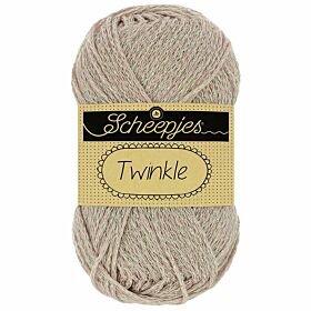 Scheepjes Twinkle 904 zand / zeer lichtbeige - Katoengaren met Lurex glitterdraad