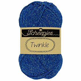 Scheepjes Twinkle 908 blauw - Katoengaren met Lurex Glitterdraad