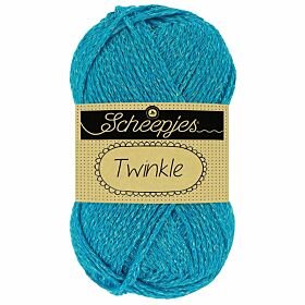 Scheepjes Twinkle 910 turquoise / turkoois - Katoengaren met Lurex glitterdraad