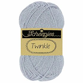 Scheepjes Twinkle 911 lichtgrijs / parelgrijs - Katoengaren met Lurex Glitterdraad