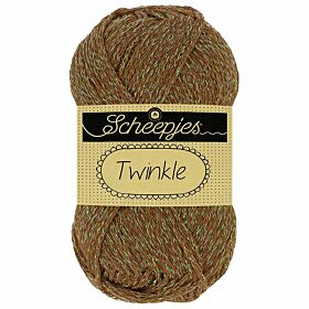 Scheepjes Twinkle 916 bruin - Katoengaren met Lurex Glitterdraad