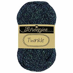 Scheepjes Twinkle 918 donkerblauw / marineblauw - Katoengaren met glitterdraad