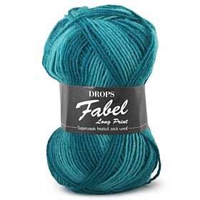DROPS Fabel Long Print - 918 smaragd - Wol Garen