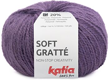 Katia Soft Gratté - 92 aubergine - Mohair-Look Acryl Garen 1
