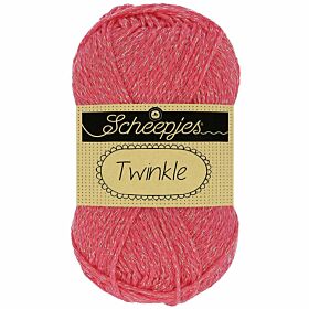 Scheepjes Twinkle 929 koraalrood / coral - Katoengaren met Lurex Glitterdraad