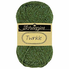 Scheepjes Twinkle 931 olijfgroen - Katoengaren met Lurex Glitterdraad