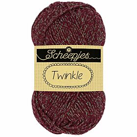 Scheepjes Twinkle 932 bordeaux / wijnrood - Katoengaren met Lurex Glitterdraad