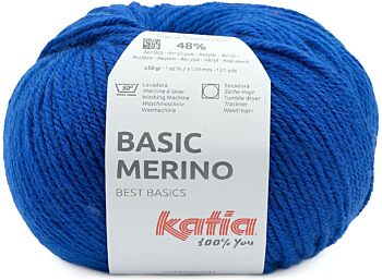 Katia Basic Merino - 94 kobaltblauw - Wol/Acryl Garen 1