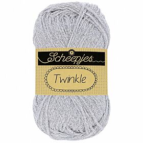Scheepjes Twinkle 940 zilver / silver - Katoengaren met Lurex Glitterdraad