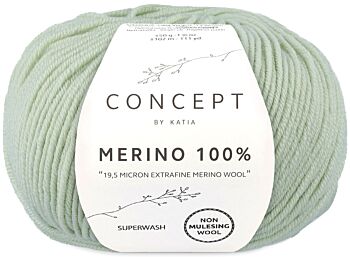 Katia Concept Merino 100% - 95 bleekgroen - Wol Garen 1