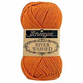 Scheepjes River Washed 961 mersey (oranje/geel) - Katoen/Acryl Garen