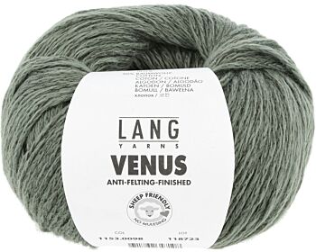 Lang Yarns Venus - 98 mosgroen - Merino/Katoen Garen 1