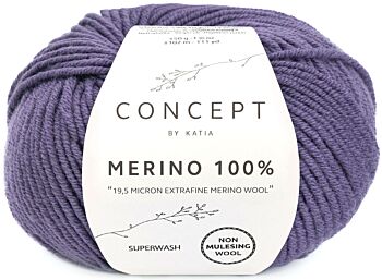 Katia Concept Merino 100% - 99 donker violet - Wol Garen 1