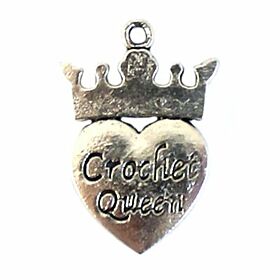 Bedeltje - Crochet Queen - Nikkel Bedels/Hangertjes