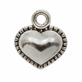 Bedeltje Heart Special - Antiek Zilver Bedels