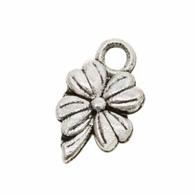 Bedeltje Klavertje Vier - Antiek Zilver Bedels