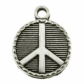 Bedeltje Peace - Antiek Zilver Bedels