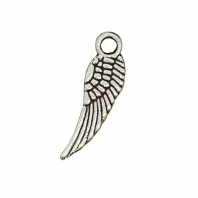 Bedeltje Vleugel Wing - Antiek Zilver Bedels