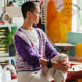 breipatroon gebreid vest button up bramble jo allport - simy's studio