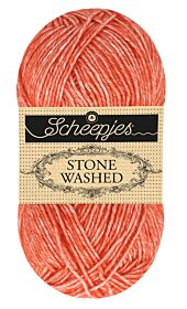 Scheepjes Stone Washed - 843 realgar red - Katoen Garen 1