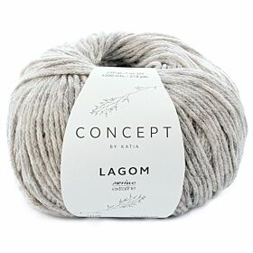 Katia Concept Lagom 103 lichtgrijs mix - Merino/Katoen Garen