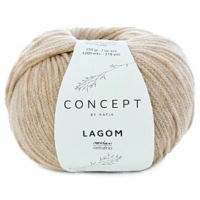 Katia Concept Lagom 115 beige mix - Merino/Katoen Garen