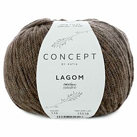 Katia Concept Lagom 116 chocoladebruin mix merinogaren