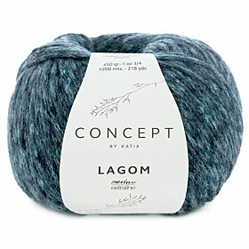 Katia Concept Lagom 120 turquoise-blauw mix merinogaren