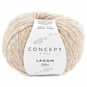 Katia Concept Lagom 121 zandbeige mix - Merino/Katoen Garen