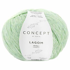 Katia Concept Lagom 122 pastelgroen mix mint - Merino/Katoen Garen