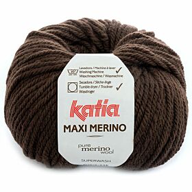 Katia Maxi Merino 07 donkerbruin - Wol Garen