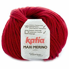 Katia Maxi Merino 22 wijnrood - Wol Garen