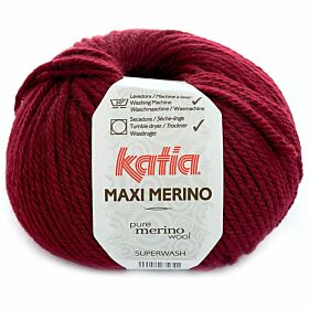 Katia Maxi Merino 23 donker wijnrood - Wol Garen