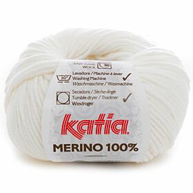 Katia Merino 100% - 01 wit - Merinowol Garen