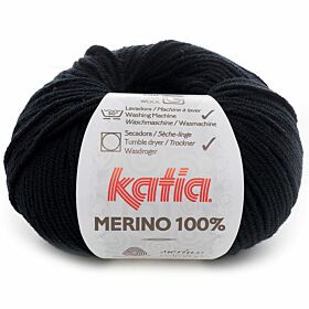 Katia Merino 100% - 02 zwart - Merinowol Garen