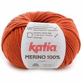 Katia Merino 100% - 20 dieporanje - Wol Garen