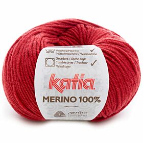 Katia Merino 100% - 24 robijnrood - Wol Garen