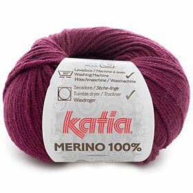 Katia Merino 100% - 25 bordeauxpaars - Wol Garen